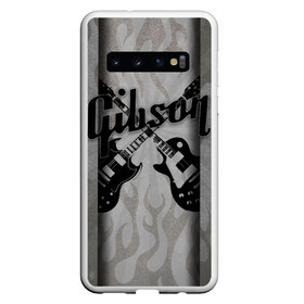 Чехол для Samsung Galaxy S10 с принтом Gibson в Санкт-Петербурге, Силикон | Область печати: задняя сторона чехла, без боковых панелей | custom guitar | gibson | gibson usa | grover | guitar | hard rock | les paul | lespol | metal | punk | rock | sg | sg300 | sg400 | гибсон | гитара | гитары | лес пол | леспаул | леспол | панк | рок | хард рок | хардрок