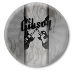 Значок с принтом Gibson в Санкт-Петербурге,  металл | круглая форма, металлическая застежка в виде булавки | custom guitar | gibson | gibson usa | grover | guitar | hard rock | les paul | lespol | metal | punk | rock | sg | sg300 | sg400 | гибсон | гитара | гитары | лес пол | леспаул | леспол | панк | рок | хард рок | хардрок