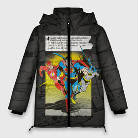 Женская зимняя куртка 3D с принтом Flash Batman Superman в Санкт-Петербурге, верх — 100% полиэстер; подкладка — 100% полиэстер; утеплитель — 100% полиэстер | длина ниже бедра, силуэт Оверсайз. Есть воротник-стойка, отстегивающийся капюшон и ветрозащитная планка. 

Боковые карманы с листочкой на кнопках и внутренний карман на молнии | batman | bruce wayne | dc comics | flash | justice league | superhero | superman | бэтмен | лига справедливости | супермен | флэш