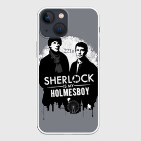 Чехол для iPhone 13 mini с принтом Sherlock Holmesboy в Санкт-Петербурге,  |  | 221b | bbc | benedict cumberbatch | john watson | mark gatiss | martin freeman | sherlock holmes | steven moffat | бейкер | джон ватсон | мориарти | стрит | шерлок