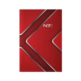 Обложка для паспорта матовая кожа с принтом Mass Effect N7 в Санкт-Петербурге, натуральная матовая кожа | размер 19,3 х 13,7 см; прозрачные пластиковые крепления | 