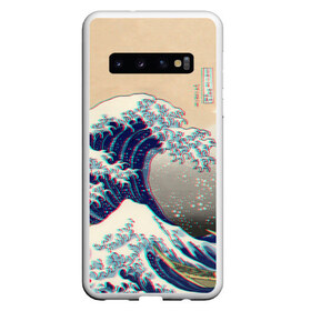 Чехол для Samsung Galaxy S10 с принтом Kanagawa Wave Glitch Art в Санкт-Петербурге, Силикон | Область печати: задняя сторона чехла, без боковых панелей | Тематика изображения на принте: glitch | japan | kanagawa | retro | retro wave | retrowave | vapor | vapor wave | vaporwave | wave | волна канагава | глитч | глич | канагава | ретровейв | ретровэйв | япония