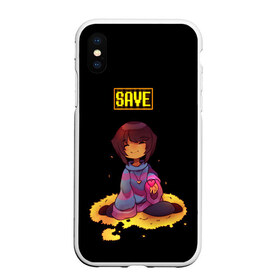 Чехол для iPhone XS Max матовый с принтом UNDERTALE FRISK в Санкт-Петербурге, Силикон | Область печати: задняя сторона чехла, без боковых панелей | chara | frisk | sans | undertale | андертале | андертейл | игра | подземная история | подземная сказка | санс | ундертале | фриск | чара