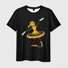Мужская футболка 3D с принтом Cuphead в Санкт-Петербурге, 100% полиэфир | прямой крой, круглый вырез горловины, длина до линии бедер | cuphead | босс | рулетка