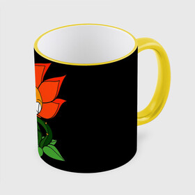 Кружка с полной запечаткой с принтом Cuphead - Кэгни Гвоздика в Санкт-Петербурге, керамика | ёмкость 330 мл | cuphead | босс | гвоздика | кэгни | цветок