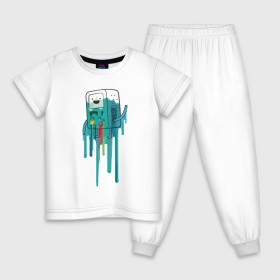 Детская пижама хлопок с принтом БиМо Adventure Time в Санкт-Петербурге, 100% хлопок |  брюки и футболка прямого кроя, без карманов, на брюках мягкая резинка на поясе и по низу штанин
 | adventure time | dsgnosadchaya | vdosadir | бимо | время приключений | пендлтон уорд