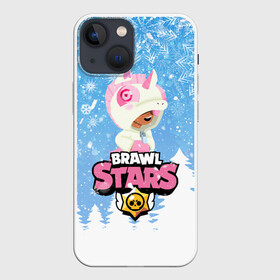 Чехол для iPhone 13 mini с принтом Brawl Stars Leon Unicorn в Санкт-Петербурге,  |  | 2020 | brawl | brawl stars | christmas | leon | new year | stars | бравл старс | брол старс | единорог | зима | игра | леон | новогодний | новый год | рождество | снег | снежинки