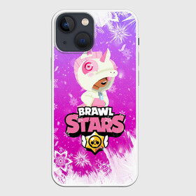 Чехол для iPhone 13 mini с принтом Brawl Stars Leon Unicorn в Санкт-Петербурге,  |  | 2020 | brawl | brawl stars | christmas | leon | new year | stars | бравл старс | брол старс | единорог | зима | игра | леон | новогодний | новый год | рождество | снег | снежинки