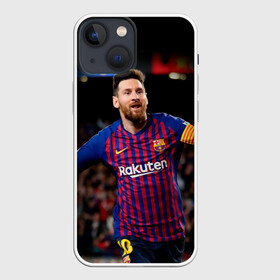 Чехол для iPhone 13 mini с принтом Месси в Санкт-Петербурге,  |  | barca | barcelona | champions | football | messi | soccer | spain | uefa | world cup | барса | барселона | ла лига | лео месси | лига чемпионов | месси | форма | формы | футбол