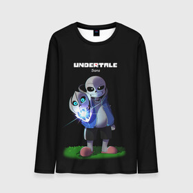 Мужской лонгслив 3D с принтом UNDERTALE в Санкт-Петербурге, 100% полиэстер | длинные рукава, круглый вырез горловины, полуприлегающий силуэт | chara | frisk | sans | undertale | андертале | андертейл | игра | подземная история | подземная сказка | санс | ундертале | фриск | чара