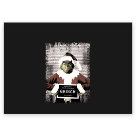 Поздравительная открытка с принтом Гринч в Санкт-Петербурге, 100% бумага | плотность бумаги 280 г/м2, матовая, на обратной стороне линовка и место для марки
 | christmas | claus | grinch stole | how the | jingle | merry | santa | гринч | гуманоид | диккенс | ктоград | олени | рождество | снежинки | чарльз
