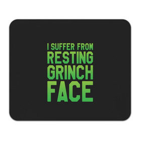 Коврик для мышки прямоугольный с принтом Grinch Face в Санкт-Петербурге, натуральный каучук | размер 230 х 185 мм; запечатка лицевой стороны | Тематика изображения на принте: 