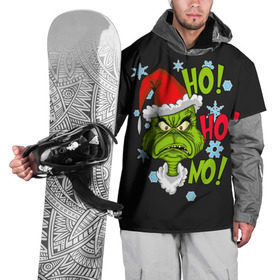 Накидка на куртку 3D с принтом Grinch Face No! No! No! в Санкт-Петербурге, 100% полиэстер |  | christmas | claus | grinch stole | how the | jingle | merry | santa | гринч | гуманоид | диккенс | ктоград | олени | рождество | снежинки | чарльз