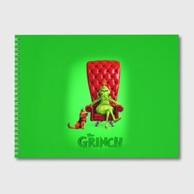 Альбом для рисования с принтом The Grinch в Санкт-Петербурге, 100% бумага
 | матовая бумага, плотность 200 мг. | Тематика изображения на принте: christmas | claus | grinch stole | how the | jingle | merry | santa | гринч | гуманоид | диккенс | ктоград | олени | рождество | снежинки | чарльз