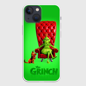 Чехол для iPhone 13 mini с принтом The Grinch в Санкт-Петербурге,  |  | christmas | claus | grinch stole | how the | jingle | merry | santa | гринч | гуманоид | диккенс | ктоград | олени | рождество | снежинки | чарльз