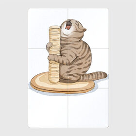 Магнитный плакат 2Х3 с принтом Орущий Кот в Санкт-Петербурге, Полимерный материал с магнитным слоем | 6 деталей размером 9*9 см | cat | cat meme | интернет | кот | кот кусь | кот мем | котейка | котенок | кошак | мем | мем с котом | мемы с котиками | приколы | удивленный кот мем