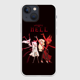 Чехол для iPhone 13 mini с принтом Hazbin Hotel. Welcome to Hell в Санкт-Петербурге,  |  | alastor | angel | charlie | dust | hazbin | hotel | husk | katie | pentious | sir | vaggie | аластор | вэгги | даст | кэти | отель | пентиус | сэр | хазбин | хаск | чарли | энджел