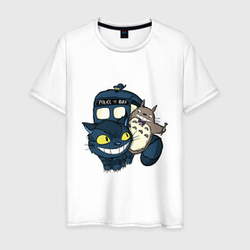 Мужская футболка хлопок с принтом Tardis Totoro в Санкт-Петербурге, 100% хлопок | прямой крой, круглый вырез горловины, длина до линии бедер, слегка спущенное плечо. | doctor who | forest | friend | ghibli | japan | keeper | miyazaki | nature | neigbor | neighbour | tardis | totoro | анимация | аниме | гибли | доктор кто | друг | животные | кот | лес | любовь | милый | мир | миядзаки | мульт | мультфильм | приключения |