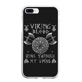 Чехол для iPhone 7Plus/8 Plus матовый с принтом Vikings Blood в Санкт-Петербурге, Силикон | Область печати: задняя сторона чехла, без боковых панелей | floki | history | ivar | lagertha | ragnar lothbrok | rollo | the boneless | valhalla | бескостный | викинги | ивар | история | лагерта | рагнар лодброк | ролло | флоки