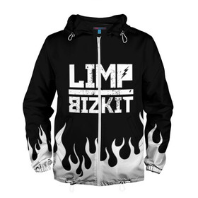 Мужская ветровка 3D с принтом Limp Bizkit в Санкт-Петербурге, 100% полиэстер | подол и капюшон оформлены резинкой с фиксаторами, два кармана без застежек по бокам, один потайной карман на груди | bizkit | limp | limp bizkit | music | rock | бизкиты | лимп бизкит | лимпы | липкие письки | музыка | рок