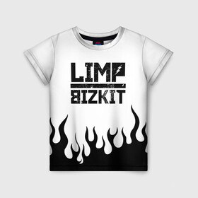 Детская футболка 3D с принтом Limp Bizkit  в Санкт-Петербурге, 100% гипоаллергенный полиэфир | прямой крой, круглый вырез горловины, длина до линии бедер, чуть спущенное плечо, ткань немного тянется | bizkit | limp | limp bizkit | music | rock | бизкиты | лимп бизкит | лимпы | липкие письки | музыка | рок