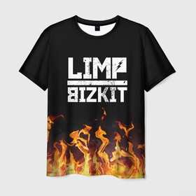 Мужская футболка 3D с принтом Limp Bizkit  в Санкт-Петербурге, 100% полиэфир | прямой крой, круглый вырез горловины, длина до линии бедер | bizkit | limp | limp bizkit | music | rock | бизкиты | лимп бизкит | лимпы | липкие письки | музыка | рок