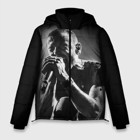 Мужская зимняя куртка 3D с принтом Chester Bennington Linkin Park в Санкт-Петербурге, верх — 100% полиэстер; подкладка — 100% полиэстер; утеплитель — 100% полиэстер | длина ниже бедра, свободный силуэт Оверсайз. Есть воротник-стойка, отстегивающийся капюшон и ветрозащитная планка. 

Боковые карманы с листочкой на кнопках и внутренний карман на молнии. | Тематика изображения на принте: bennington | chester | chester bennington | linkin | linkin park | music | park | rock | бенингтон | линкин | линкин парк | музыка | парк | рок | честер | честер беннингтон
