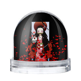 Снежный шар с принтом Клинок рассекающий демонов в Санкт-Петербурге, Пластик | Изображение внутри шара печатается на глянцевой фотобумаге с двух сторон | kimetsu no yaiba | клинок рассекающий демонов | нэдзуко