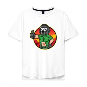 Мужская футболка хлопок Oversize с принтом Doomvault в Санкт-Петербурге, 100% хлопок | свободный крой, круглый ворот, “спинка” длиннее передней части | doom | doom eternal | doomvault | дум