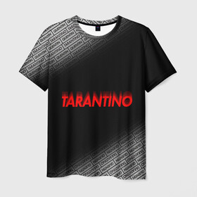 Мужская футболка 3D с принтом КВЕНТИН ТАРАНТИНО. в Санкт-Петербурге, 100% полиэфир | прямой крой, круглый вырез горловины, длина до линии бедер | tarantino | квентин тарантино | однажды в голливуде | тарантино