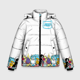Зимняя куртка для мальчиков 3D с принтом Finn Adventure Time в Санкт-Петербурге, ткань верха — 100% полиэстер; подклад — 100% полиэстер, утеплитель — 100% полиэстер | длина ниже бедра, удлиненная спинка, воротник стойка и отстегивающийся капюшон. Есть боковые карманы с листочкой на кнопках, утяжки по низу изделия и внутренний карман на молнии. 

Предусмотрены светоотражающий принт на спинке, радужный светоотражающий элемент на пуллере молнии и на резинке для утяжки | adventure time | dsgnosadchaya | vdosadir | бимо | время приключений | гантер | джейк | марселин | пендлтон уорд | пупырка | снежный король | финн