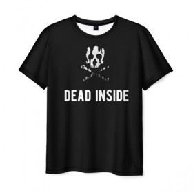 Мужская футболка 3D с принтом Дед Инсайд в Санкт-Петербурге, 100% полиэфир | прямой крой, круглый вырез горловины, длина до линии бедер | dead | ded | did | insid | inside | гуль | деад | дед | дид | инсайд | инсайде | инсид | инсиде | токийский | токио