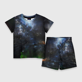 Детский костюм с шортами 3D с принтом Космос в Санкт-Петербурге,  |  | galaxy | nasa | nebula | space | star | абстракция | вселенная | галактика | звезда | звезды | космический | наса | планеты