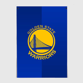 Постер с принтом GOLDEN STATE WARRIORS в Санкт-Петербурге, 100% бумага
 | бумага, плотность 150 мг. Матовая, но за счет высокого коэффициента гладкости имеет небольшой блеск и дает на свету блики, но в отличии от глянцевой бумаги не покрыта лаком | golden state | golden state warriors | gsw | nba | usa | америка | голден стэйт уорриорз | гсв | нба | сша