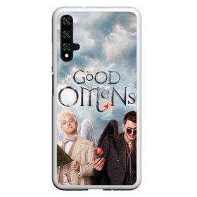 Чехол для Honor 20 с принтом Good Omens в Санкт-Петербурге, Силикон | Область печати: задняя сторона чехла, без боковых панелей | Тематика изображения на принте: aziraphale | crowley | david | demon | good | omens | pratchett | tennant | terry | азирафаэль | ангел | благие | демон | дэвид | знамения | кроули | майкл шин | пратчетт | теннант | терри