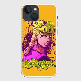 Чехол для iPhone 13 mini с принтом JoJo Bizarre Adventure в Санкт-Петербурге,  |  | aureo | battle tendency | blood | crusaders | dio | giorno | giovanna | golden | jjba | jojo memes | jojos | jotaro | manga | phantom | stardust | vento aureo | wind | джо джо | манга