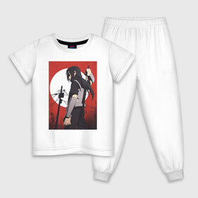 Детская пижама хлопок с принтом Итачи Учиха в Санкт-Петербурге, 100% хлопок |  брюки и футболка прямого кроя, без карманов, на брюках мягкая резинка на поясе и по низу штанин
 | 