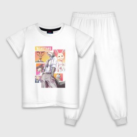 Детская пижама хлопок с принтом Beastars в Санкт-Петербурге, 100% хлопок |  брюки и футболка прямого кроя, без карманов, на брюках мягкая резинка на поясе и по низу штанин
 | Тематика изображения на принте: anime | beastars | аниме | выдающиеся звери
