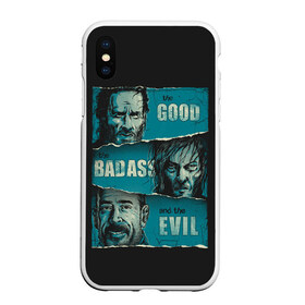 Чехол для iPhone XS Max матовый с принтом Good Badass Evil в Санкт-Петербурге, Силикон | Область печати: задняя сторона чехла, без боковых панелей | amc | carol | daryl | dixon | michonne | negan | reaction | rick | season 10 | twd | zombies | диксон | дэрил | зомби | мертвецы | мишонн | неган | реакция | рик | ходячие