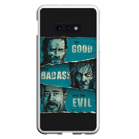 Чехол для Samsung S10E с принтом Good Badass Evil в Санкт-Петербурге, Силикон | Область печати: задняя сторона чехла, без боковых панелей | amc | carol | daryl | dixon | michonne | negan | reaction | rick | season 10 | twd | zombies | диксон | дэрил | зомби | мертвецы | мишонн | неган | реакция | рик | ходячие