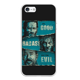 Чехол для iPhone 5/5S матовый с принтом Good Badass Evil в Санкт-Петербурге, Силикон | Область печати: задняя сторона чехла, без боковых панелей | amc | carol | daryl | dixon | michonne | negan | reaction | rick | season 10 | twd | zombies | диксон | дэрил | зомби | мертвецы | мишонн | неган | реакция | рик | ходячие