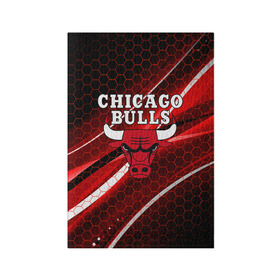Обложка для паспорта матовая кожа с принтом CHICAGO BULLS в Санкт-Петербурге, натуральная матовая кожа | размер 19,3 х 13,7 см; прозрачные пластиковые крепления | bulls | chicago | chicago bulls | nba | red bulls | usa | америка | быки | нба | сша | чикаго буллс