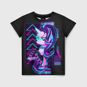 Детская футболка 3D с принтом Мой маленький пони в Санкт-Петербурге, 100% гипоаллергенный полиэфир | прямой крой, круглый вырез горловины, длина до линии бедер, чуть спущенное плечо, ткань немного тянется | applejack | little | magic | mlp | my | pinkie pie | pony | rainbow dash | rarity | twilight | дракон | дружба | единорог | искорка | пони | селестия | спайк | сумеречная | это чудо