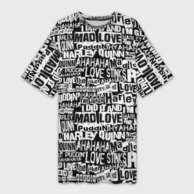 Платье-футболка 3D с принтом Mad Love в Санкт-Петербурге,  |  | harleen quinzel | harley | harley quin | harley quinn | харли квин | харли квинн | харли куин | харли куинн | харлин квинзель