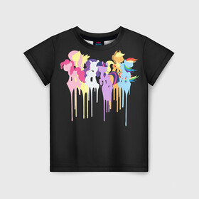 Детская футболка 3D с принтом My little pony в Санкт-Петербурге, 100% гипоаллергенный полиэфир | прямой крой, круглый вырез горловины, длина до линии бедер, чуть спущенное плечо, ткань немного тянется | applejack | little | magic | mlp | my | pinkie pie | pony | rainbow dash | rarity | twilight | дракон | дружба | единорог | искорка | пони | селестия | спайк | сумеречная | это чудо