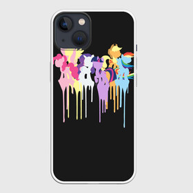 Чехол для iPhone 13 с принтом My little pony в Санкт-Петербурге,  |  | applejack | little | magic | mlp | my | pinkie pie | pony | rainbow dash | rarity | twilight | дракон | дружба | единорог | искорка | пони | селестия | спайк | сумеречная | это чудо