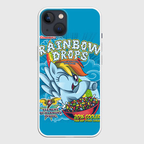 Чехол для iPhone 13 с принтом Rainbow brops в Санкт-Петербурге,  |  | applejack | little | magic | mlp | my | pinkie pie | pony | rainbow dash | rarity | twilight | дракон | дружба | единорог | искорка | пони | селестия | спайк | сумеречная | это чудо