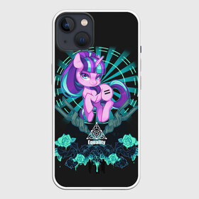 Чехол для iPhone 13 с принтом My little pony в Санкт-Петербурге,  |  | applejack | little | magic | mlp | my | pinkie pie | pony | rainbow dash | rarity | twilight | дракон | дружба | единорог | искорка | пони | селестия | спайк | сумеречная | это чудо