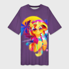 Платье-футболка 3D с принтом My little pony в Санкт-Петербурге,  |  | applejack | little | magic | mlp | my | pinkie pie | pony | rainbow dash | rarity | twilight | дракон | дружба | единорог | искорка | пони | селестия | спайк | сумеречная | это чудо