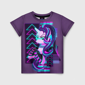 Детская футболка 3D с принтом  My little pony в Санкт-Петербурге, 100% гипоаллергенный полиэфир | прямой крой, круглый вырез горловины, длина до линии бедер, чуть спущенное плечо, ткань немного тянется | applejack | little | magic | mlp | my | pinkie pie | pony | rainbow dash | rarity | twilight | дракон | дружба | единорог | искорка | пони | селестия | спайк | сумеречная | это чудо